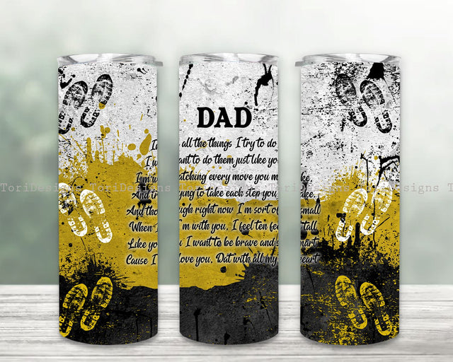 Dad Tumbler PNG, 20oz Skinny Tumbler Sublimation Design Template, Father's Day Flag Tumbler Sublimation ToriDesigns 