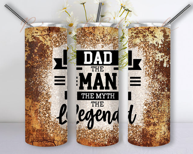 Dad Tumbler Png, The Myth The Legend Tumbler Png, SEAMLESS Fathers Day Tumbler, Wood Tumbler Wrap Png, Father 20 oz Skinny Tumbler Sublimation Design Sublimation PixelChick 