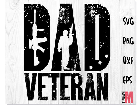 DAD Veteran Military Army T Shirt Design SVG CreativeStudioTM 