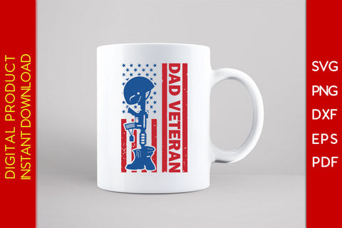 Dad Veteran USA Flag Patriot SVG PNG PDF Cut File SVG Creativedesigntee 