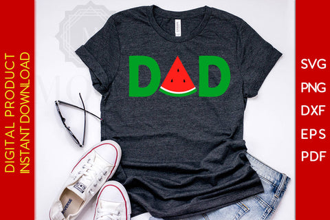 Dad Watermelon Funny Melon Summer Fruits SVG PNG PDF Cut File SVG Creativedesigntee 