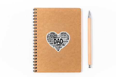 Dad Word Art Sticker Bundle Sublimation DESIGNS DARK 