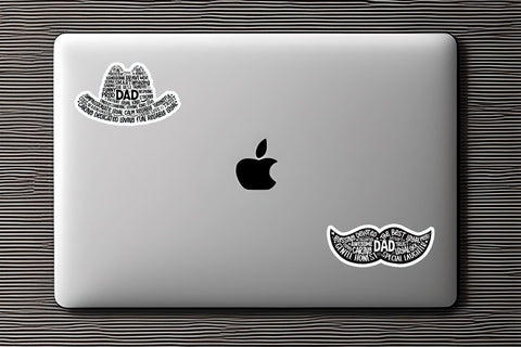 Dad Word Art Sticker Bundle Sublimation DESIGNS DARK 