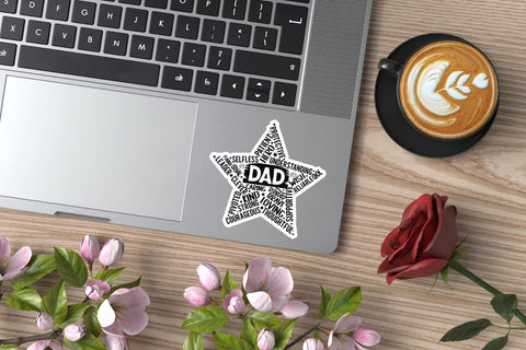 Dad Word Art Sticker Bundle Sublimation DESIGNS DARK 