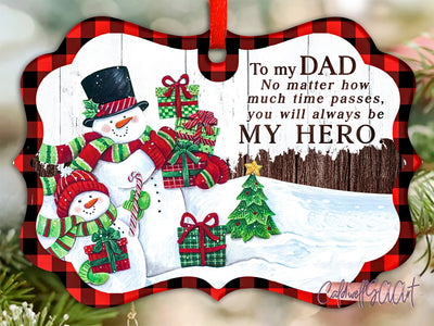 Dad You Will Always Be My Hero Ornament PNG, Benelux Christmas Ornament, PNG Instant Download, Xmas Ornament Sublimation Designs Downloads Sublimation CaldwellArt 