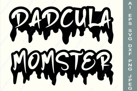 Dadcula and momster svg, Halloween family sign svg, Halloween shirt svg SVG AnastasiyaArtDesign 