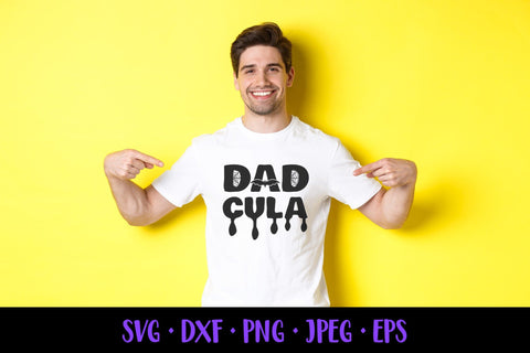 Dadcula SVG. Dad Dracula. Funny Halloween shirt design SVG LaBelezoka 