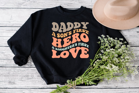 Daddy a Son's Frist Hero A Daughter's First Love svg, Fathers Day svg, Happy Fathers Day, Fathers Day Gift From Daughter, First Fathers Day svg, SVG Fauz 