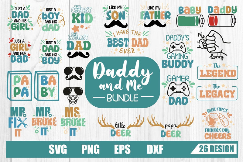 Daddy and Me svg Bundle, Father Day's svg Bundle SVG dadan_pm 
