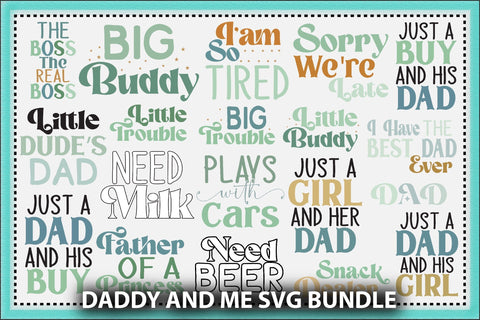 Daddy And Me Svg Bundle SVG Creativeart88 