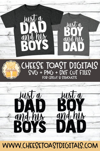 Daddy and Me SVG - Just A Dad and His Boys | Just A Boy and His Dad SVG Cheese Toast Digitals 