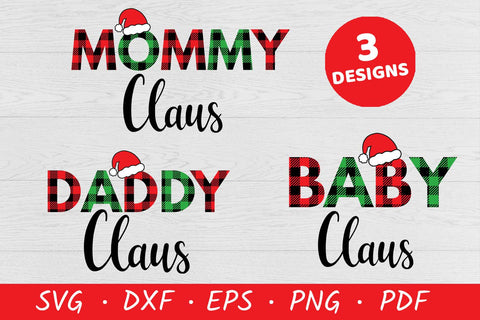 Daddy Claus, Mommy Claus, Baby Claus SVG | Christmas T-shirt SVG Irina Ostapenko 