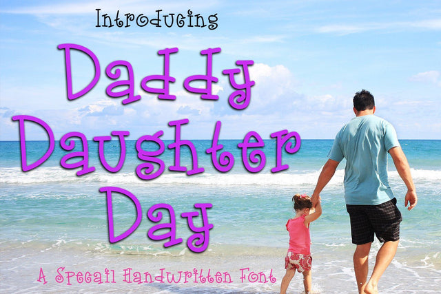 Daddy Daughter Day Font Design Shark