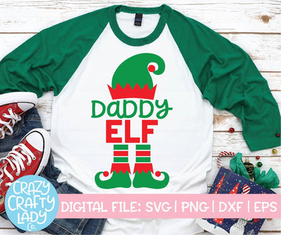 Daddy Elf | Christmas SVG Cut File SVG Crazy Crafty Lady Co. 