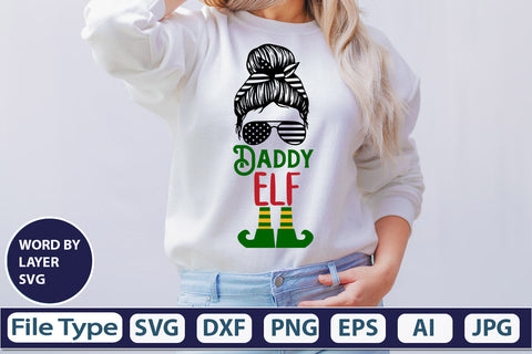 Daddy Elf SVG Cut File SVG DesignPlante 503 