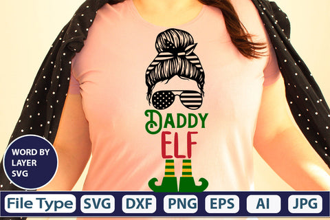 Daddy Elf SVG Cut File SVG DesignPlante 503 