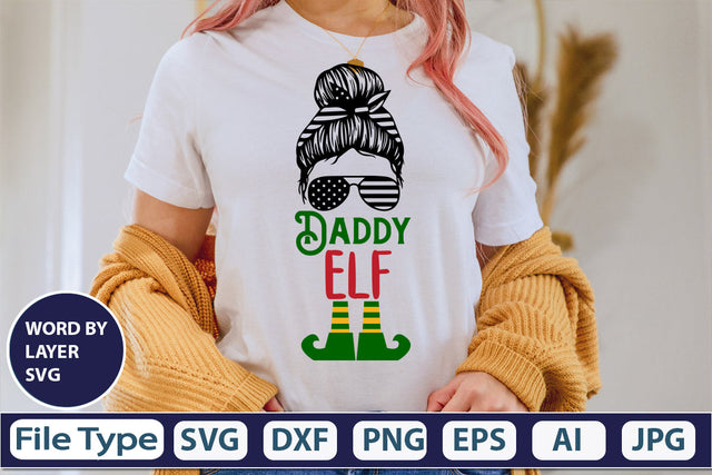 Daddy Elf SVG Cut File SVG DesignPlante 503 