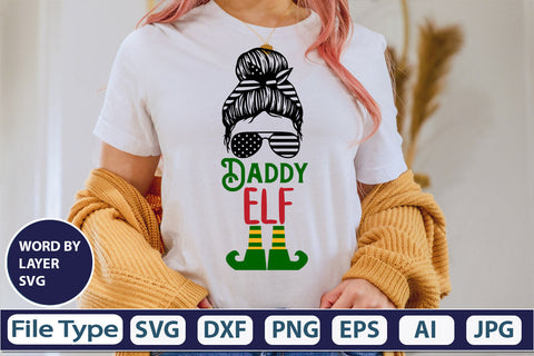 Daddy Elf SVG Cut File SVG DesignPlante 503 