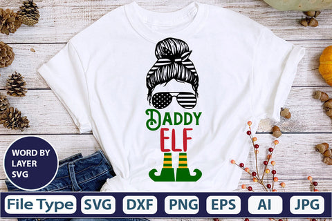 Daddy Elf SVG Cut File SVG DesignPlante 503 
