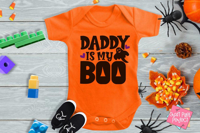 Daddy Is My Boo, Baby Ghost Svg, Halloween Baby Svg, Baby Ghoul Svg, Baby Pumpkin Svg, Spooky Svg, Jack-o'-Lantern Svg, Cute Halloween Svg SVG Craft Pixel Perfect 