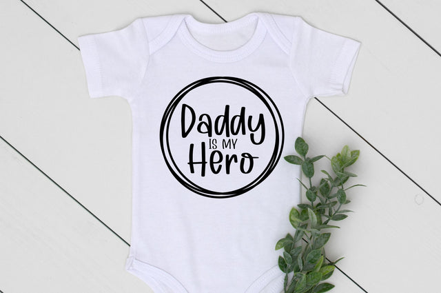 Daddy Is My Hero Svg | Father's Day Design SVG RedFoxDesignsUS 
