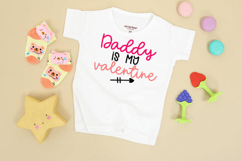 Daddy Is My Valentine I Kids Valentines SVG I Baby Valentine SVG SVG Happy Printables Club 