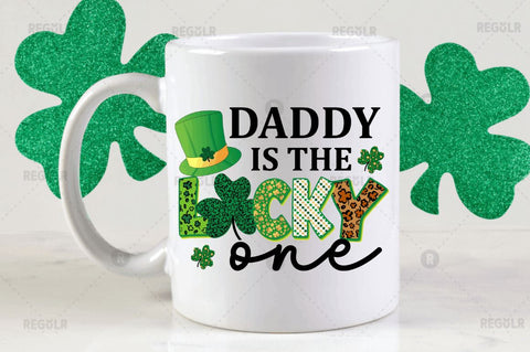 Daddy is the lucky one Sublimation PNG Sublimation Regulrcrative 