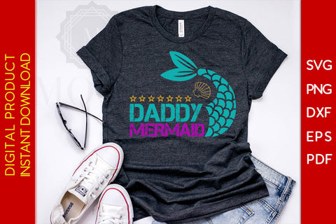 Daddy Mermaid SVG PNG PDF Cut File SVG Creativedesigntee 
