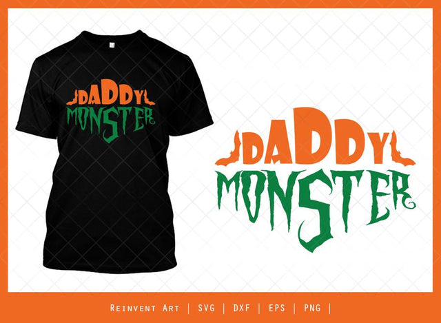 Daddy Monster SVG Cut File | Halloween T-shirt Design SVG Reinvent Art 