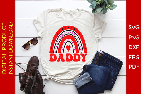 Daddy Rainbow Valentine's Day SVG PNG EPS Cut File SVG Creativedesigntee 