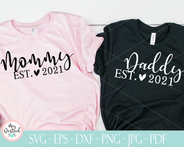 Daddy Svg, Mommy svg, Daddy est 2021, Family 2021, Mothers day, fathers day, Best Dad ever SVG, first fathers day, instant download, Dad and mom quote svg, Husband Daddy svg, Papa svg SVG MyDesiredSVG 