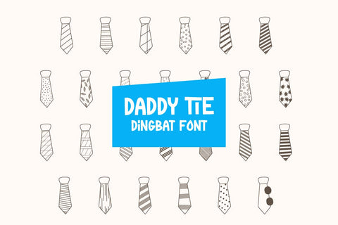 Daddy Tie - Dingbat Font Font Masyafi Studio 