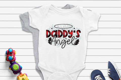 Daddy's Angel, Baby Sublimation Design Sublimation CraftLabSVG 