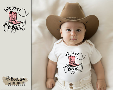 Daddy's cowgirl, western boots, SVG file SVG Boertiek 