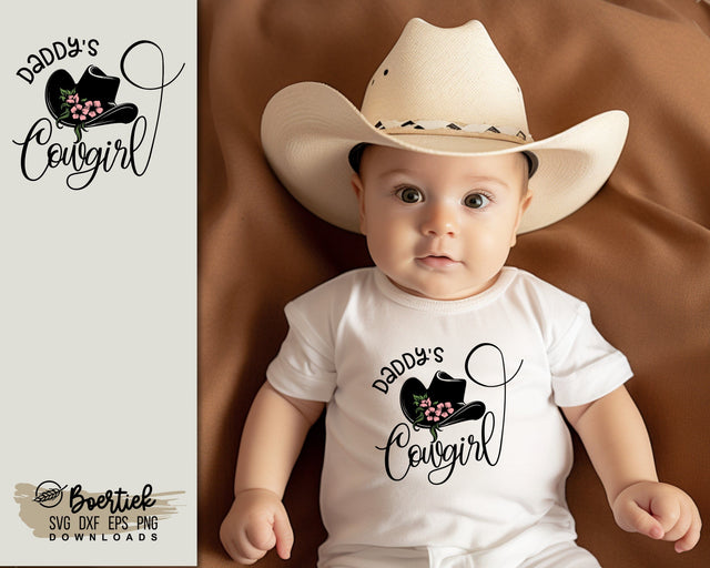Daddy's cowgirl, western hat, SVG file SVG Boertiek 