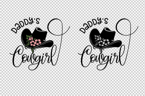 Daddy's cowgirl, western hat, SVG file SVG Boertiek 