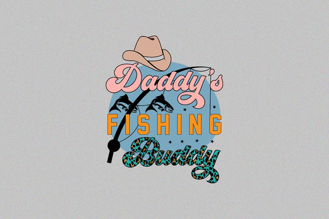 daddy's fishing buddy Sublimation SVGArt 