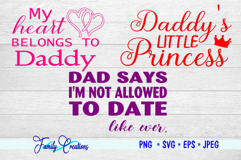Daddy's Girl Bundle SVG Family Creations 