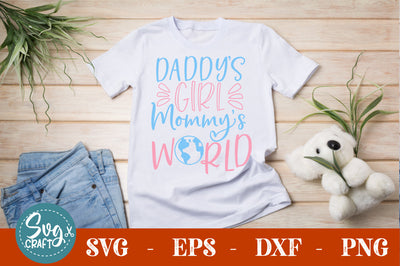 daddy's girl mommy's world SVG cut file SVG Svgcraft 