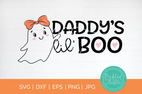 Daddy’s Little Boo halloween svg SVG Pickled Thistle Creative 
