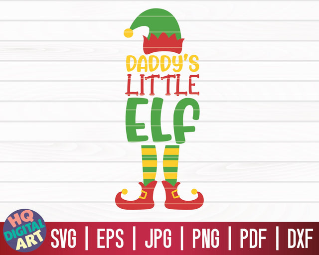 Daddy's little elf SVG | Christmas Elfs SVG SVG HQDigitalArt 