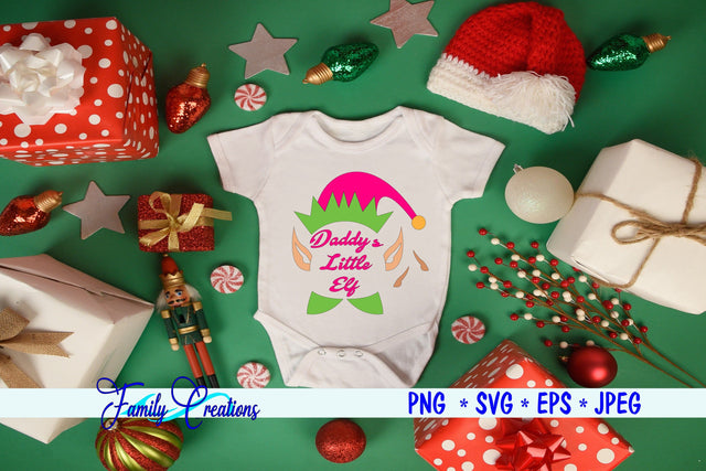 Daddy's Little Elf SVG Family Creations 