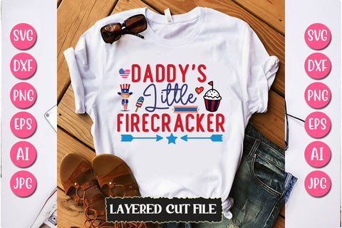 Daddy's Little Firecracker SVG Cut File SVG Newmockups 