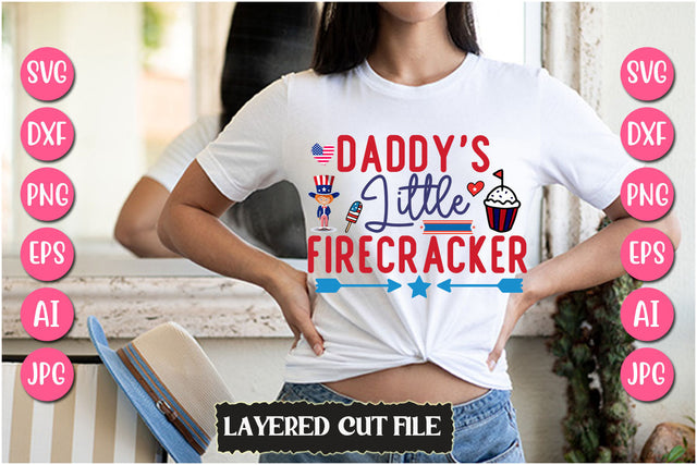 Daddy's Little Firecracker SVG Cut File SVG Newmockups 