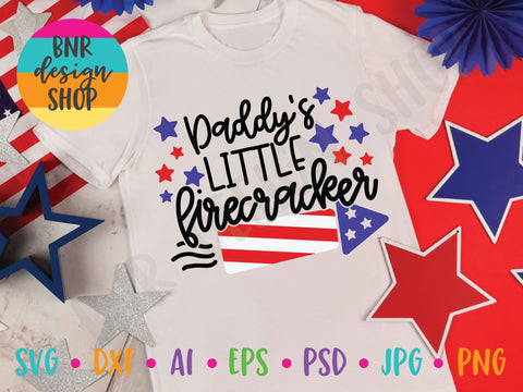 Daddy's Little Firecracker SVG SVG BNRDesignShop 