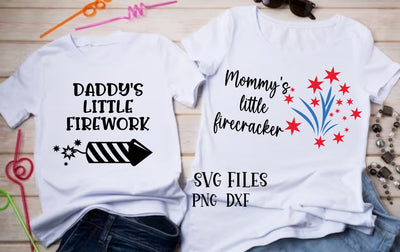 Daddy's little firework, Mommy's little firecracker SVG Calico Creations Svg 