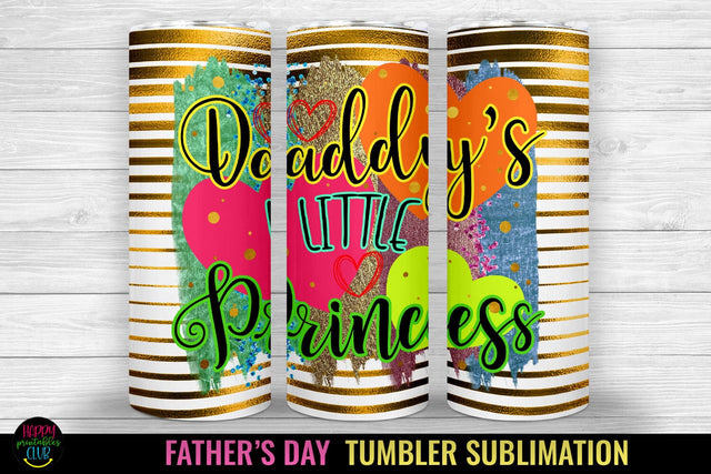Daddy's Little I Father's Day Tumbler Sublimation Design PNG Sublimation Happy Printables Club 