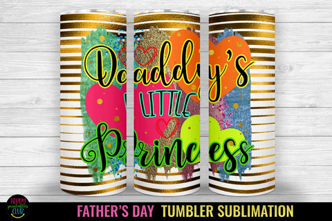 Daddy's Little I Father's Day Tumbler Sublimation Design PNG Sublimation Happy Printables Club 