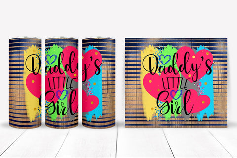 Daddy's Little I Father's Day Tumbler Sublimation Design PNG Sublimation Happy Printables Club 