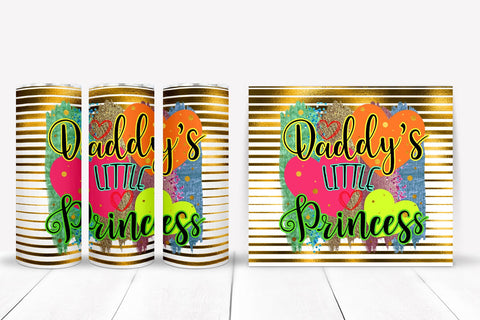 Daddy's Little I Father's Day Tumbler Sublimation Design PNG Sublimation Happy Printables Club 